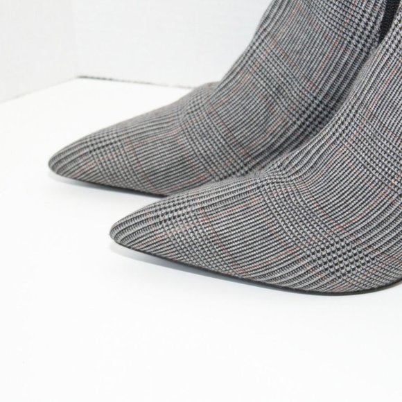 Cabi Dandy Plaid Pointed Toe Ankle Boot H12528 Booties Women's Size 11 H12528 - Picture 4 of 12